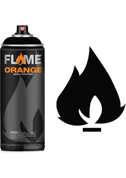 Orange 400 ml Sprey Boya N:901 Thick Black