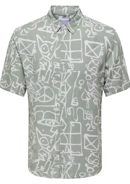 Onsbud Lıfe Ss Slım Aop Vısc/lın Shırt fiyatları