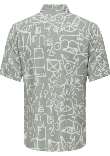 Onsbud Lıfe Ss Slım Aop Vısc/lın Shırt modelleri