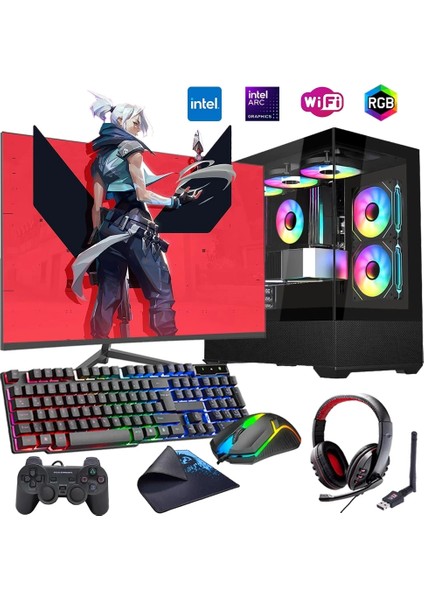 I7 14700F 16GB Ddr4 1tb M2 12GB Arc B580 27" 165Hz Monitörlü Oyun Bilgisayarı (Gaming Set)