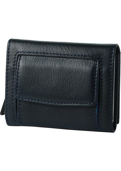 Lacivert Bozuk Para Bölmeli Çıtçıtlı Deri Mekanizmalı Kartlık Cüzdan indirimleri