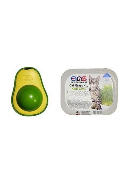 Kedi Çimi ve Avakado Catnip Kedi Yalama Topu