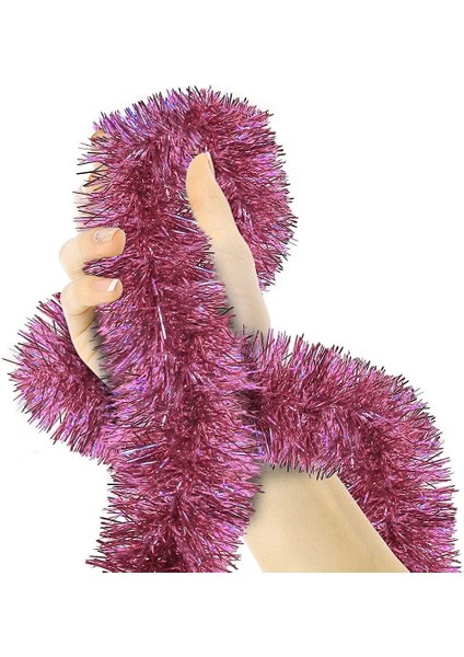 Parti Için Sim Süs 2 Metre Uzunluk 8 cm Genişlik Pembe Renk Ithal