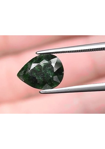 2.45 ct 10.8x8.3 mm Pear Natural Green Tsavorite Garnet Gemstone, Tanzania