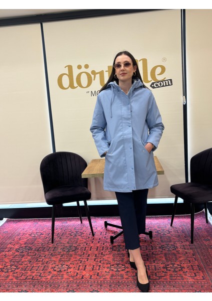 Iki Yanı Cepli, Fermuarlı, Önü ve Cepleri Düğme Detalı, Astarlı Suni Deri Mont fırsatları