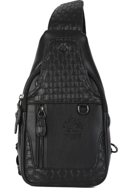 Şık Siyah Erkek Omuz Çantası, Çapraz ve Gögüs Askılı Tasarım, Suni Deri fiyatları