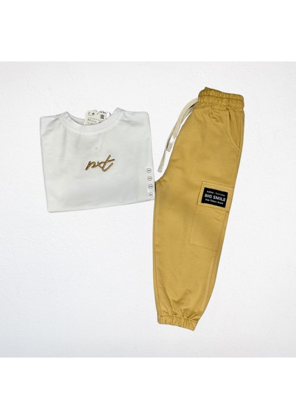 "Next" Nakış İşlemeli Basic Erkek Çocuk Takım – Ekru & Bej fiyatları