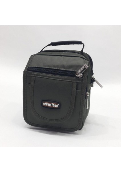 Haki Renk Orta Boy Erkek El Çantası, Siyah, Düz Desen, Yıkama Talimatı: Type 4