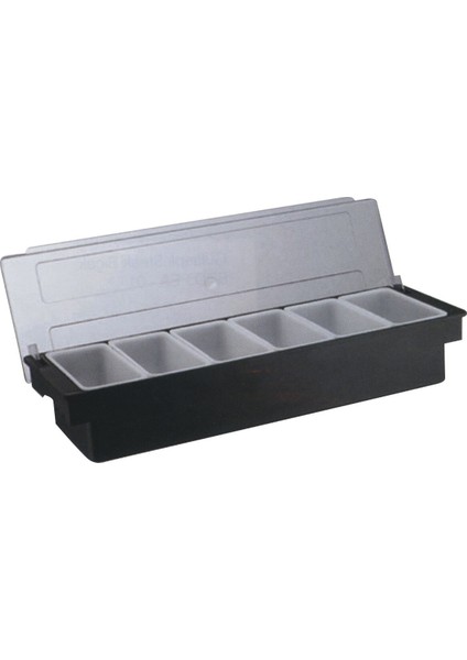 6'lı Policarbon Kapaklı Bar Konteyner (50X16X9