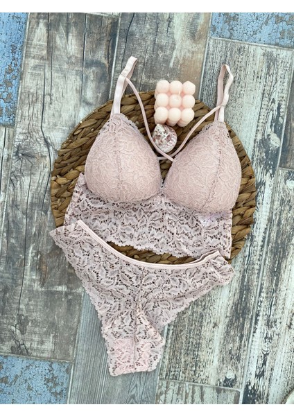 Dantel Çapraz Ip Detaylı Sexy Sütyen Takım fırsatları