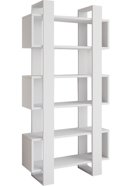 Inarch Dizayn Milano Kitaplık, Raflı Kitaplık, Kütüphane, Çalışma Odası, Ev-Ofis, Beyaz