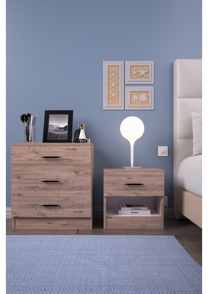 Abete 2 Kapili Gardirop +1 Çekmeceli̇ Komodi̇n +3 Çekmeçeli̇ Şi̇foni̇yer/Atlantik Çam fırsatları