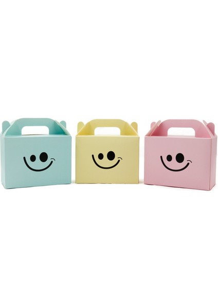 🎁 Baskılı Emoji Kutu 3’lü Set | 14 x 10 cm | Eğlenceli Hediye ve Organizasyon Kutusu 😊✨ fiyatları