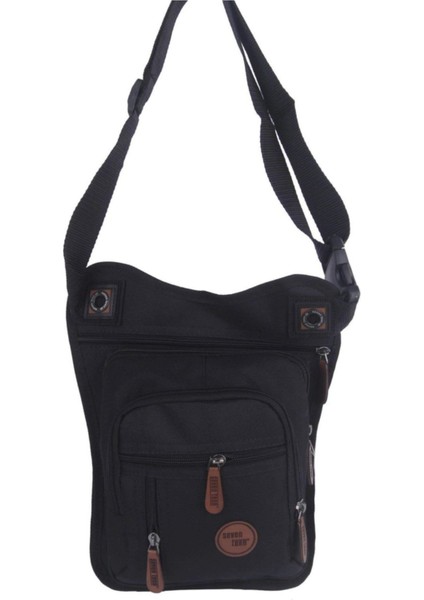 Şık ve kullanışlı erkek bodybag, modern tasarım, hafif ve dayanıklı siyah tekstil