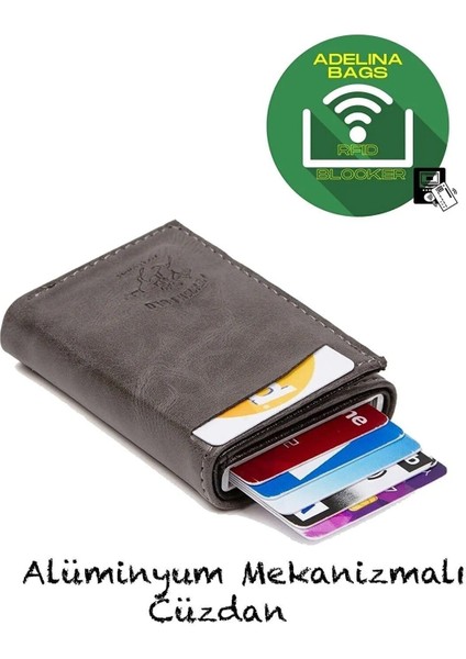 Şık gri suni deri el ve omuz çanta ile mekanizmalı kartlık seti fırsatları