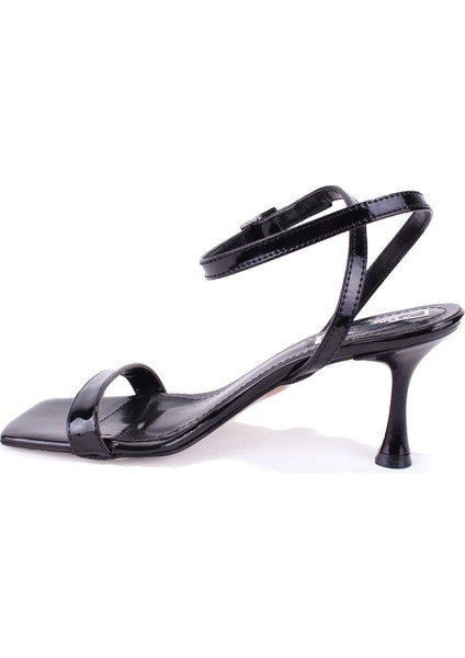 DZA07-1296402 Siyah Rugan Klasik Topuklu Kadın Ayakkabı modelleri