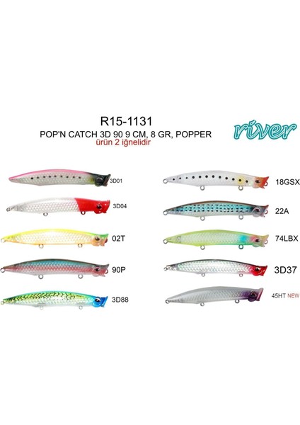 Pop'n Catch 3D 90 RENK:18GSX 9cm 8gr Popper