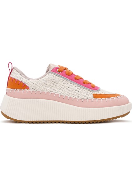 Kadın Çok Renkli Bağcıklı Kalın Tabanlı Örgülü Sneaker 25SFD43086F