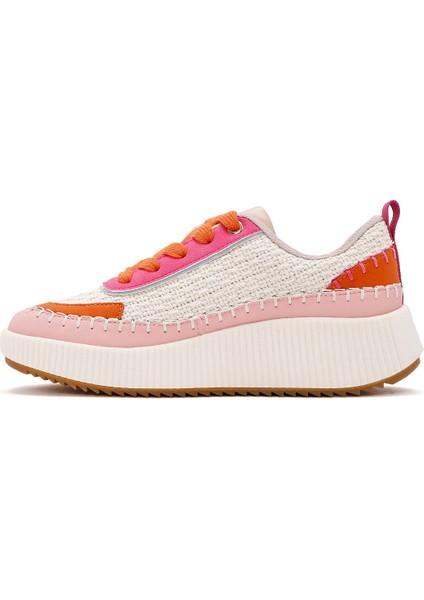 Kadın Çok Renkli Bağcıklı Kalın Tabanlı Örgülü Sneaker 25SFD43086F
