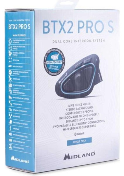 Mıdland Btx2 Pro-S Lr Bluetooth Intercom (Tek)