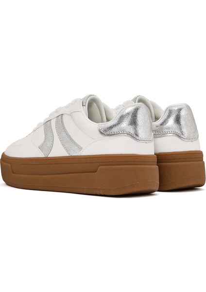 Kadın Beyaz Bağcıklı Kalın Tabanlı Sneaker 25SFD430714