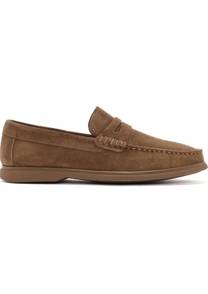 Fly Erkek Vizon Süet Deri Casual Loafer 25SFD632410