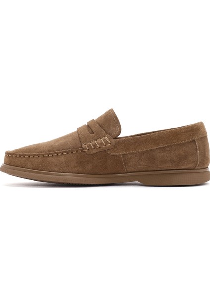 Fly Erkek Vizon Süet Deri Casual Loafer 25SFD632410