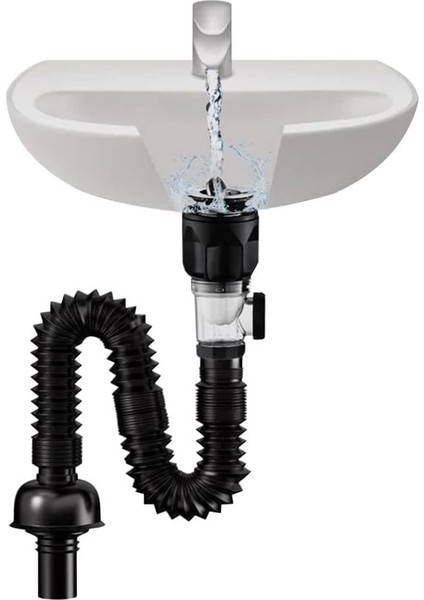 Mutfak ve Banyo Için Koku ve Tıkanma Önleyici Lavabo Gider Borusu Hızlı Tahliye Sağlam ve Dayanıklı