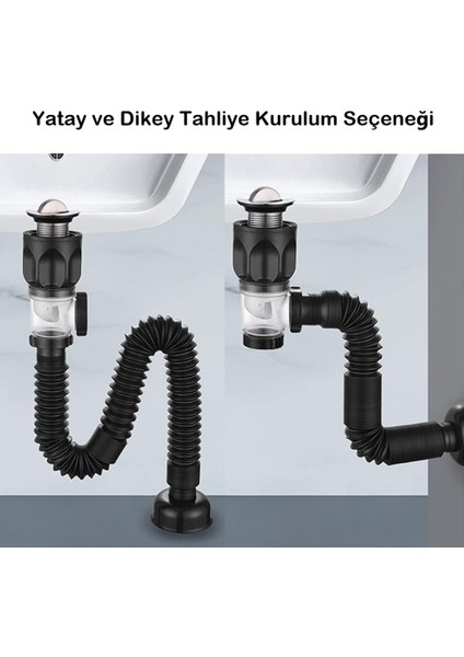 Mutfak ve Banyo Için Koku ve Tıkanma Önleyici Lavabo Gider Borusu Hızlı Tahliye Sağlam ve Dayanıklı fiyatları