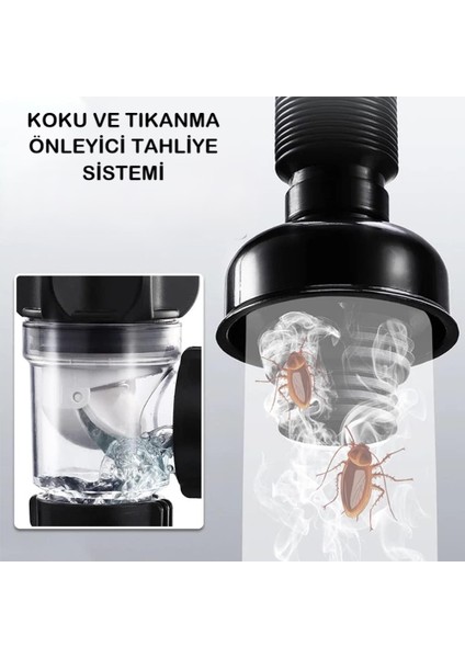 Mutfak ve Banyo Için Koku ve Tıkanma Önleyici Lavabo Gider Borusu Hızlı Tahliye Sağlam ve Dayanıklı fırsatları
