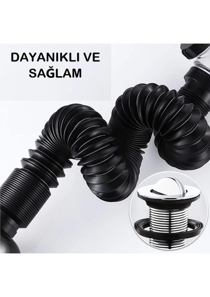 Mutfak ve Banyo Için Koku ve Tıkanma Önleyici Lavabo Gider Borusu Hızlı Tahliye Sağlam ve Dayanıklı indirimleri