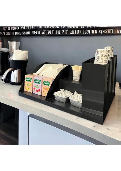 Çay ve kahve bardaklık organizer seti, şık ve fonksiyonel metal tasarım