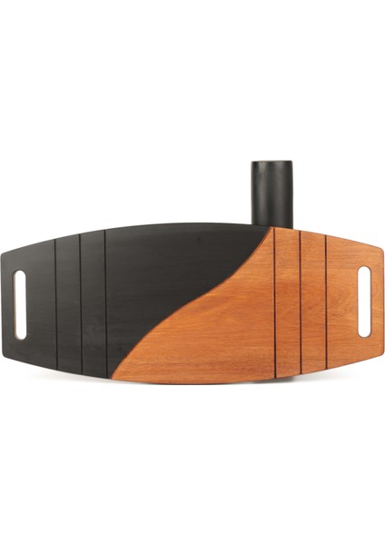 Siyah/kahve Denge Tahtası Balance Roller Board Çift Fonksiyonlu Sörf Eğitim Tahtası Kaykay Eğitim Tahtası 73 x 31 cm indirimleri