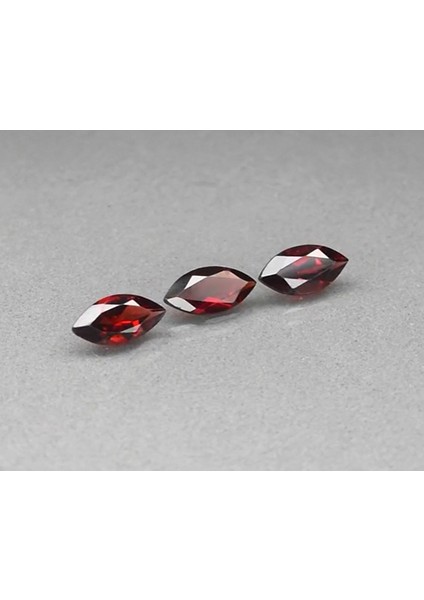 3.37 ct 3pcs Lot T.w Marquise Natural Reddish Orange Garnet, Africa