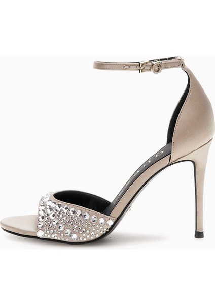 Kable Gümüş Taşlı Topuklu Ayakkabı fiyatları