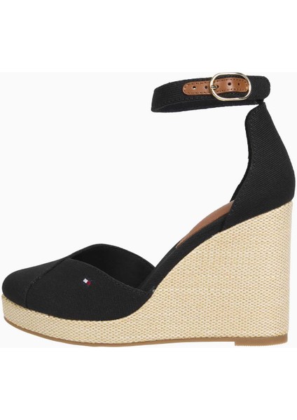 Flag High Wedge Espadrilles Topuklu Sandalet