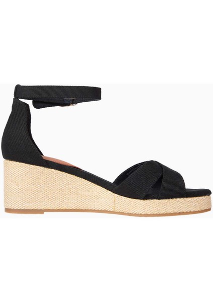 Flag Criss Cros Wedge Espadrilles Topuklu Sandalet