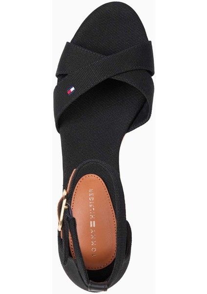 Flag Criss Cros Wedge Espadrilles Topuklu Sandalet