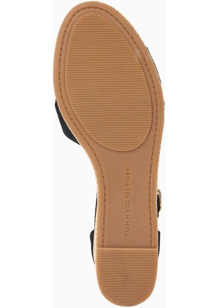 Flag Criss Cros Wedge Espadrilles Topuklu Sandalet