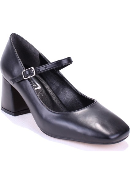 DZA07-1006085 Siyah Klasik Topuklu Kadın Ayakkabı