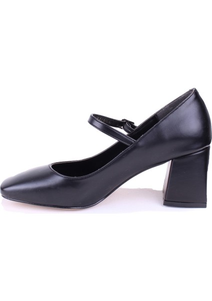 DZA07-1006085 Siyah Klasik Topuklu Kadın Ayakkabı modelleri