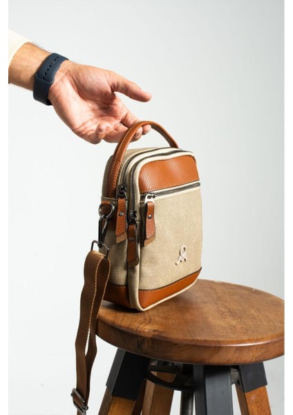 Taba Kanvas Erkek Çanta, Omuz ve Çapraz Askılı, 23x14 cm modelleri