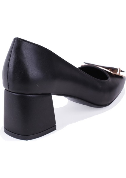 DZA07-1219606 Siyah Kalın Topuklu Klasik Kadın Ayakkabı fırsatları