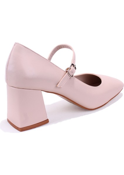DZA07-1006085 Bej Klasik Topuklu Kadın Ayakkabı fırsatları