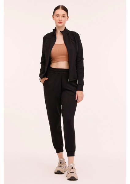 W-Ilsa Track Top 4pr Siyah Kadın Eşofman Üstü