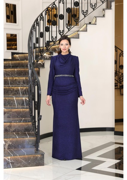 Dilara Abiye Lacivert FVM208