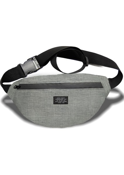 Gri 2 Bölmeli Bel ve Omuz Çantası, şık ve kullanışlı tasarım