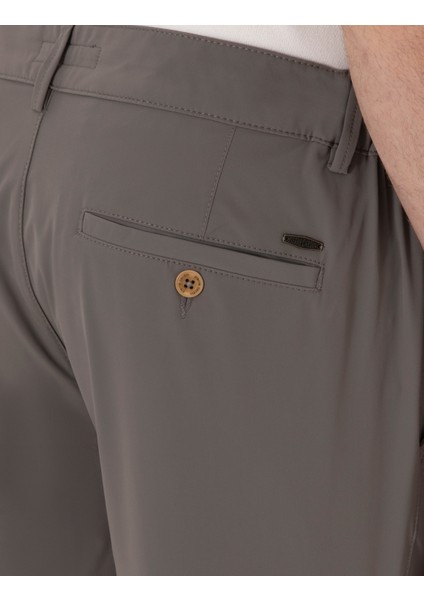 Erkek Vizon Slim Fit Jogger Kanvas Pantolon 50305880-VR052