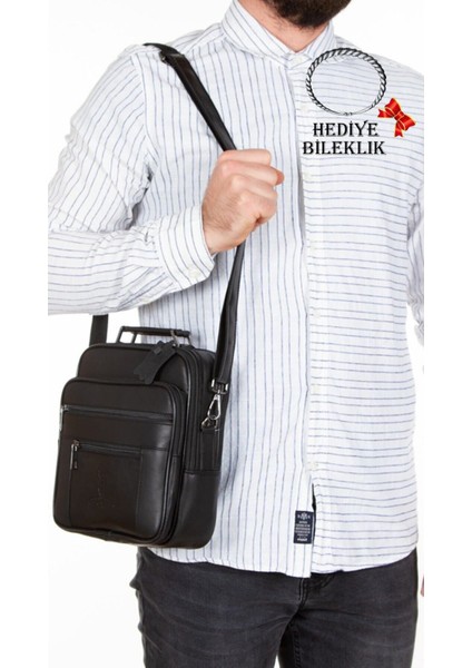 Şık ve kullanışlı büyük deri çanta, 20x24cm, siyah renk, zarif tasarım