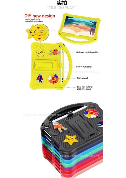 Apple iPad 7. / 8. / 9. Nesil 10.2inç Kılıf Sunflower Figürlü Standlı Çocuklar Için modelleri